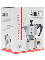 Гейзерная кофеварка Bialetti Moka Express серебристый