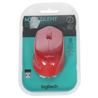 Mouse wireless Logitech M330 SILENT PLUS [910-004911] red