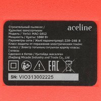 Строительный пылесос  Aceline MAC-1012