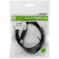 Кабель Ugreen USB Type-A - USB Type-B черный 2 м