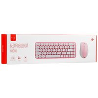 Клавиатура+мышь беспроводная   DEXP Pink Lollipop розовый