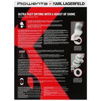 Фен Rowenta x KARL LAGERFELD CV591LF0 черный/красный