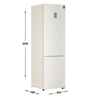 Холодильник с морозильником   Samsung RB37A5470EL/WT бежевый