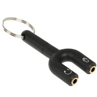 Адаптер   Aceline jack 3.5 мм - jack 3.5 мм х2 шт. черный