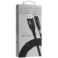 Кабель KEYRON USB Type-C - USB Type-A черный 1.5 м