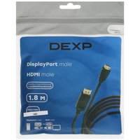 Кабель однонаправленный DEXP HDMI - DisplayPort, 1.8 м