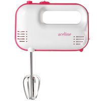 Миксер Aceline HM-350 бело-розовый [350Вт, ручной, скоростей: 3, пластик, насадки: крюки, венчики]