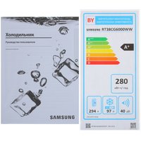 Холодильник с морозильником   Samsung RT38CG6000WWWT белый