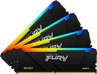Оперативная память Kingston FURY Beast Black RGB [KF432C16BB2AK4/32] 32 ГБ