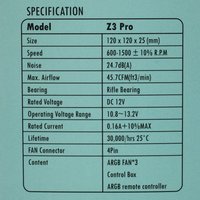 Комплект вентиляторов Montech Z3 PRO ARGB PWM FAN  белый