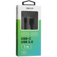Кабель DEXP USB Type-C - USB Type-A черный 1 м