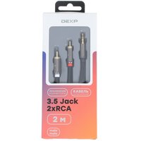 Кабель   DEXP jack 3.5 мм - 2RCA черный