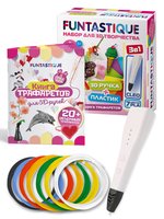 Набор для творчества с 3D-ручкой Funtastique 3-1-100956  белый