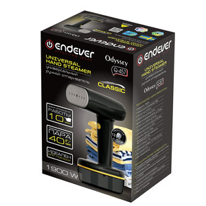 Изображение товара Отпариватель Endever Odyssey Q-457 ручной для одежды и тканей черный желтый