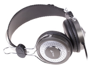Изображение товара Проводные закрытые наушники Genius HS-04SU черный 2013 с микрофоном и регулировкой