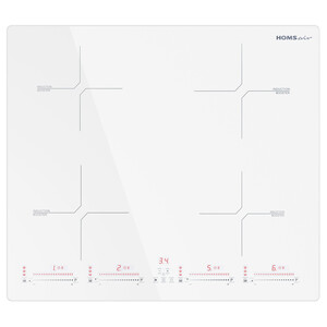 Изображение товара Индукционная варочная поверхность HOMSair HIC64SWH стеклокерамика 4 зоны белая