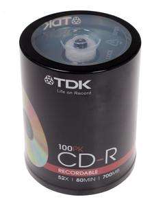 Купить Диск CD-R 700 Mb Cake Box 100 шт. (TDK) 52x в интернет