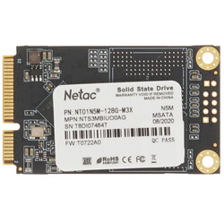 Изображение товара 128 ГБ MSATA накопитель Netac N5M [NT01N5M-128G-M3X]