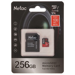 Изображение товара Карта памяти Netac microSDXC 256 ГБ [NT02P500PRO-256G-R]