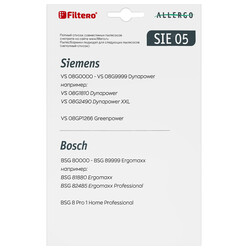 Изображение товара Комплект пылесборник и фильтр Filtero Allergo SIE 05