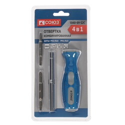 Изображение товара Отвертка с насадками/битами СОЮЗ 1040-09-S2C