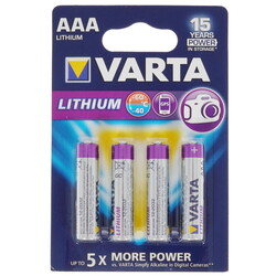 Изображение товара Батарейка Varta Lithium AAA (LR03/FR03)