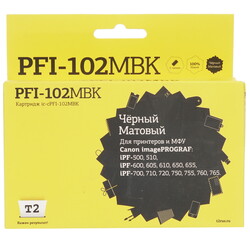 Изображение товара Картридж T2 IC-CPFI-102MBK черный матовый