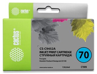 Изображение товара Картридж Cactus CS-C9452A голубой