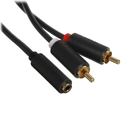 Изображение товара Кабель   Ugreen 2RCA - jack 3.5 мм черный