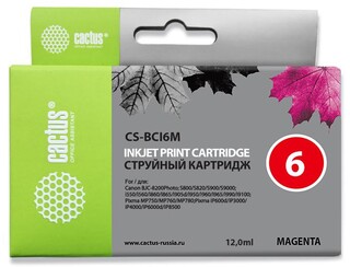 Изображение товара Картридж Cactus CS-BCI6M пурпурный