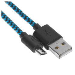 Изображение товара Кабель круглый PERO micro USB - USB 2.0 Type-A синий 1 м