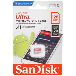 Изображение товара Карта памяти SanDisk Ultra microSDXC 128 ГБ [SDSQUA4-128G-GN6MN]