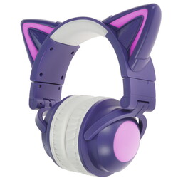 Изображение товара Беспроводные/проводные наушники Qumo Party Cat Mini фиолетовый 2022