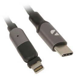 Изображение товара Кабель круглый DEPPA Lightning 8-pin - USB Type-C черный 1.2 м