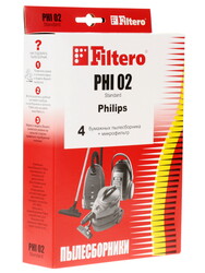 Изображение товара Комплект пылесборник и фильтр Filtero PHI 02 Standard
