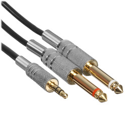 Изображение товара Кабель   DEXP jack 3.5 мм - jack 6.3 мм х2 шт. черный