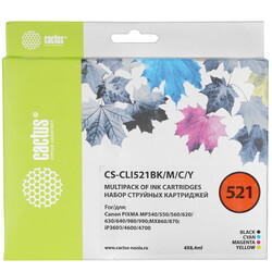 Изображение товара Картридж Cactus CS-CLI521BK/M/C/Y многоцветный