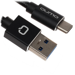 Изображение товара Кабель круглый QUMO USB Type-C - USB 3.2 Gen 1 Type-A черный 1 м