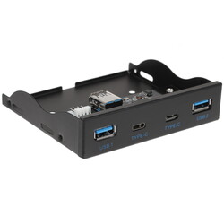 Изображение товара Многофункциональная панель DEXP USB3.0 x 2 & USB3.1 x 2 черный