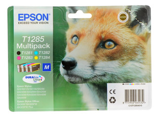 Изображение товара Набор картриджей Epson T1285 M голубой, желтый, пурпурный, черный