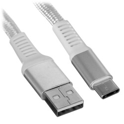 Изображение товара Кабель плоский DEXP USB Type-C - USB 2.0 Type-A белый 1 м