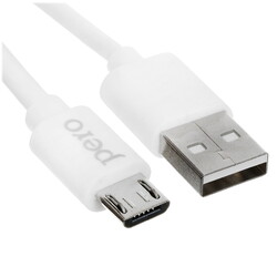 Изображение товара Кабель круглый PERO micro USB - USB 2.0 Type-A белый 2 м