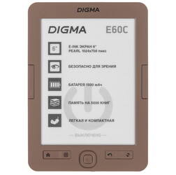 Изображение товара 6" Электронная книга Digma E60C коричневый