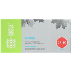 Изображение товара Картридж лазерный Cactus CS-C718C голубой, с чипом