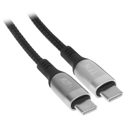 Изображение товара Кабель круглый TFN USB Type-C - USB Type-C серебристый 1.2 м