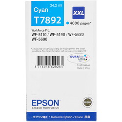 Изображение товара Картридж Epson T7892 голубой
