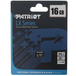 Изображение товара Карта памяти Patriot LX microSDHC 16 ГБ [PSF16GMDC10]