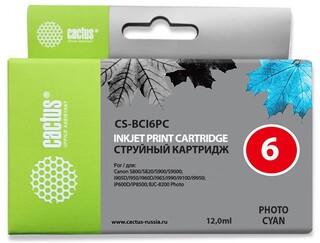 Изображение товара Картридж Cactus CS-BCI6PC голубой