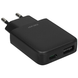 Изображение товара Сетевое зарядное устройство DEXP GaN SuperSlim IET25CD черный