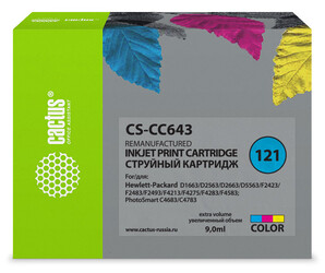 Изображение товара Картридж Cactus CS-CC643 голубой, желтый, пурпурный